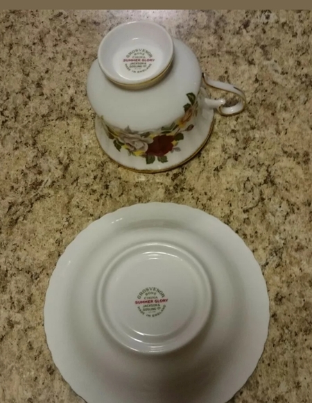 Grosvenor Summer Glory Teacup & Saucer - Picture 3 of 6